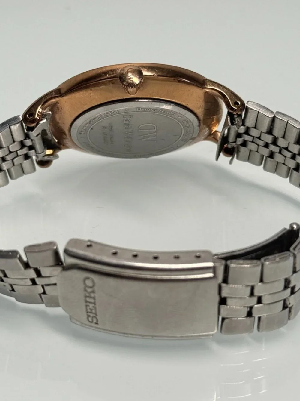 Daniel Wellington DW Men's Watch Roman Numerals Date Two Tone Stainless Steel
